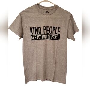 Kind People Are My Kind of People Gray & Black Graphic Tshirt
